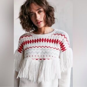 Ecote Urban Outfitters Anthropologie Sweater alpaca mix boho nordic lagenlook sm